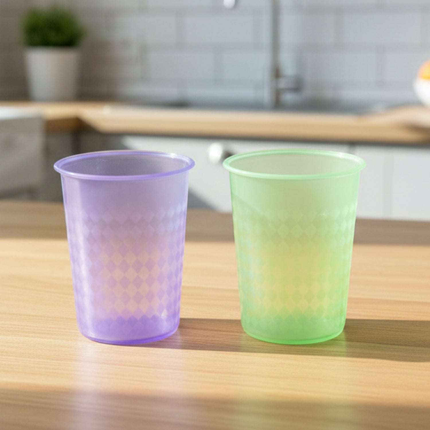 Reusable Plastic Drinking Glass 200 ML Approx (1 Pc, Mix Color)