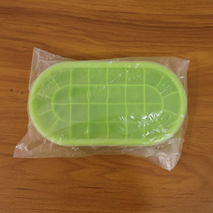 Oval ice mold tray for cocktails and cold drinks