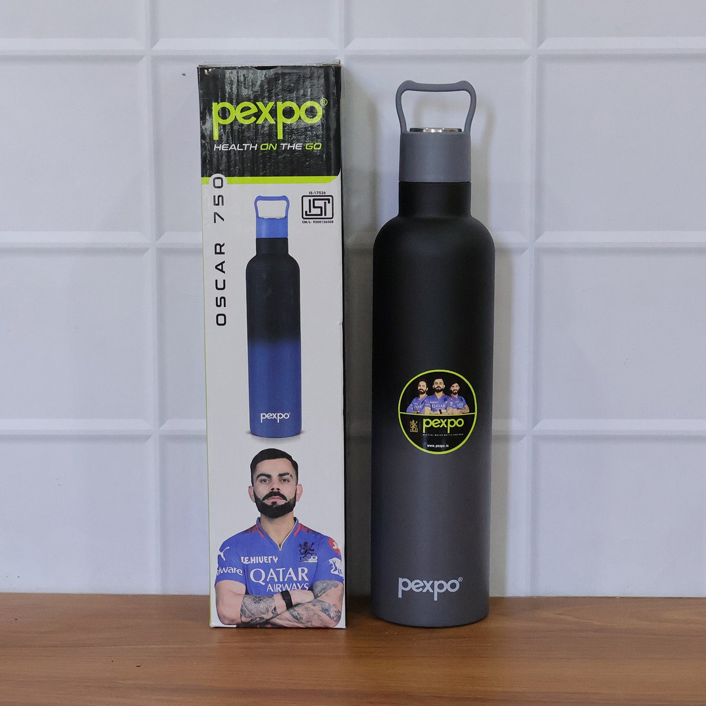 Pexpo Oscar Insulated Stainless Steel Water Bottle with Leakproof Lid - 750 ML