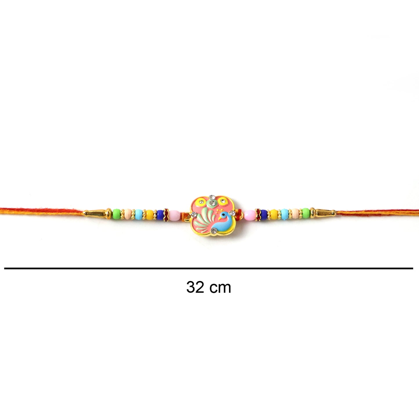 Soft thread detail for comfortable tying of Peacock Rakhi