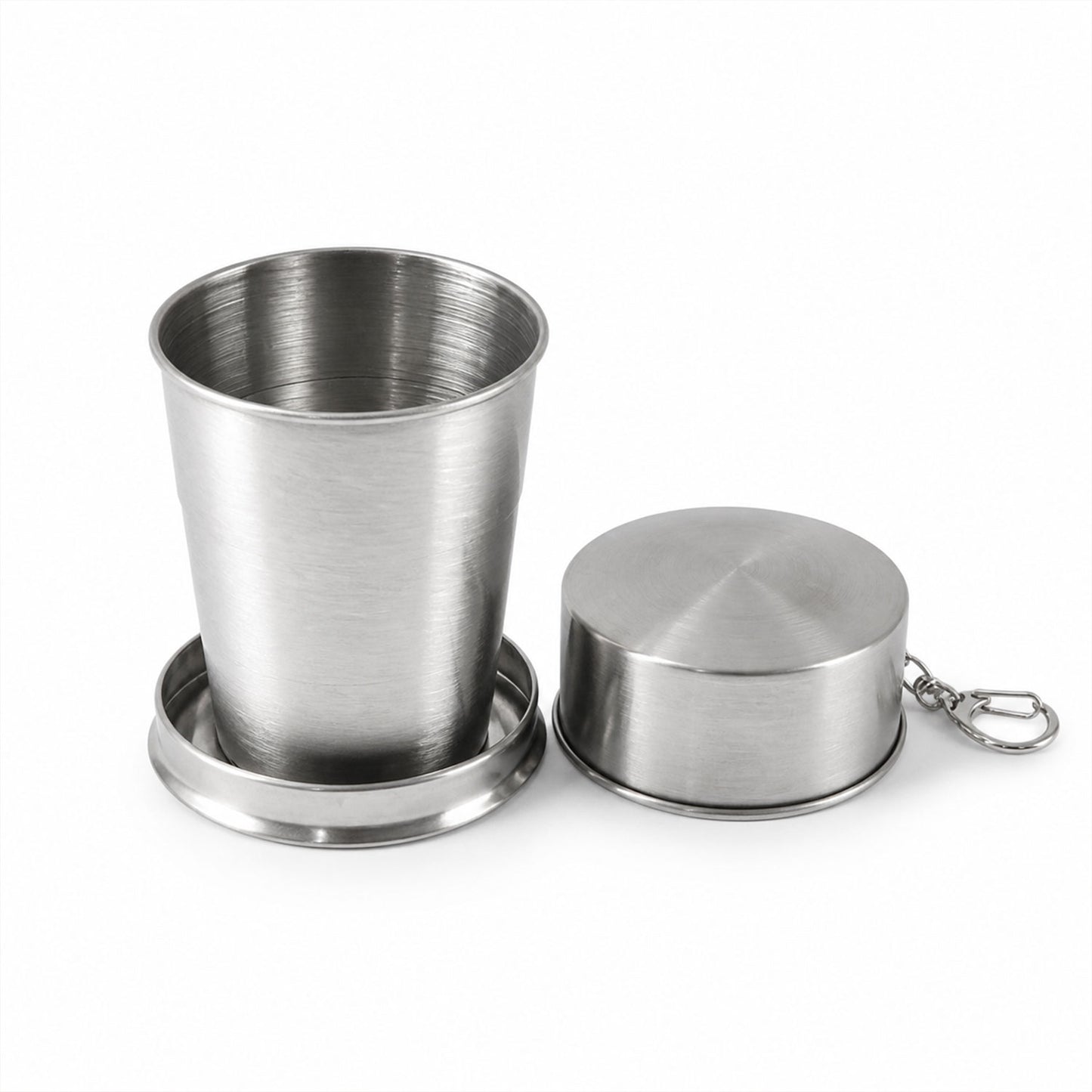 Folding Camping Cup – Stainless Steel Portable with Keychain | hydrozilla