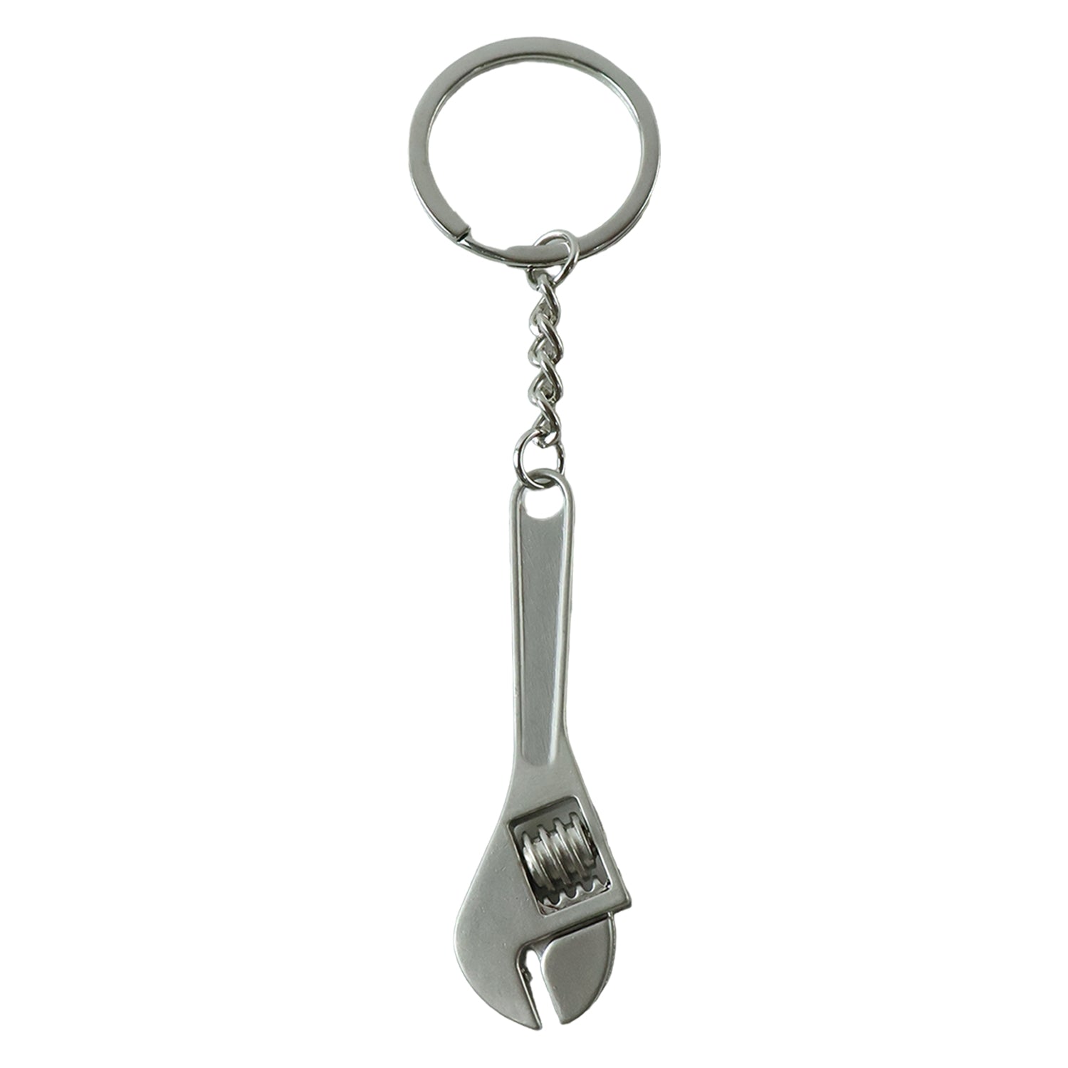 Mini Adjustable Wrench Keychain Metal Spanner Key Ring for Bag (1 Pc)