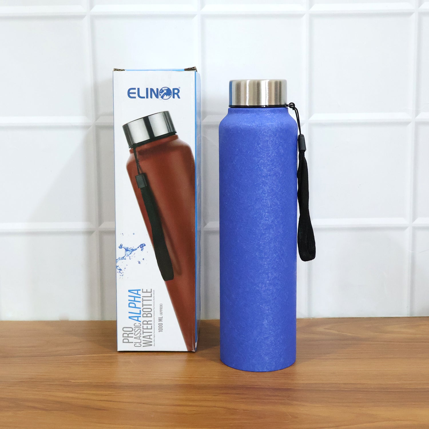 Classic Stainless Steel Water Bottle Blue Color (1000 ML, 1 Pc)