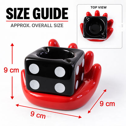 Ceramic Ashtray – Colourful Retro Smoking Accessory (1 Pc, Mix Color)