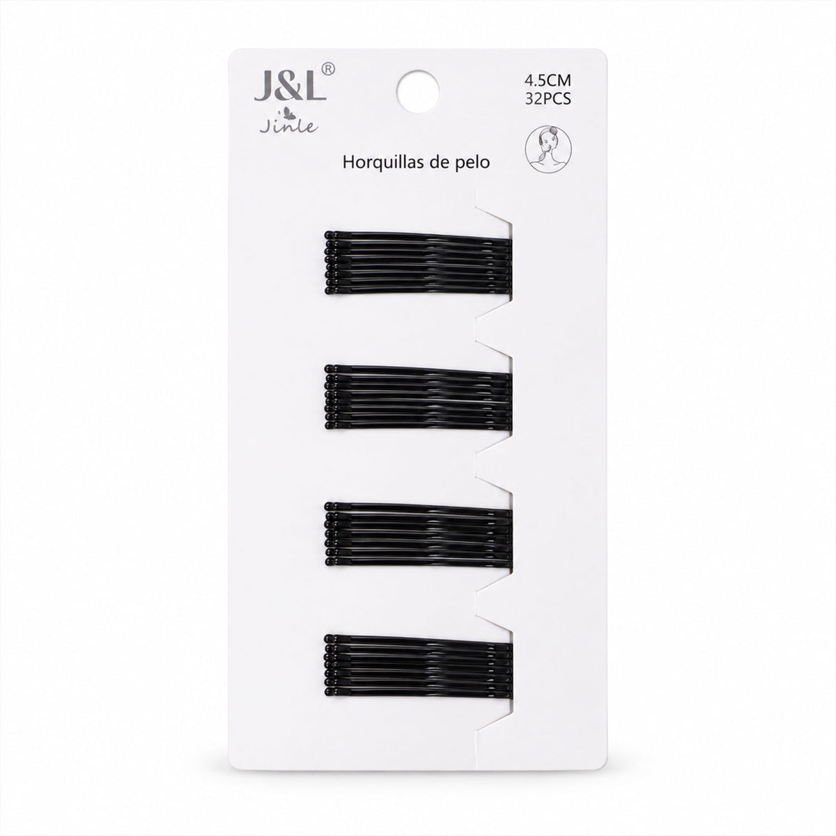 Metal Bobby Hair Pins with Rounded Tips for Buns and Daily Hairdos (32 Pc Set)