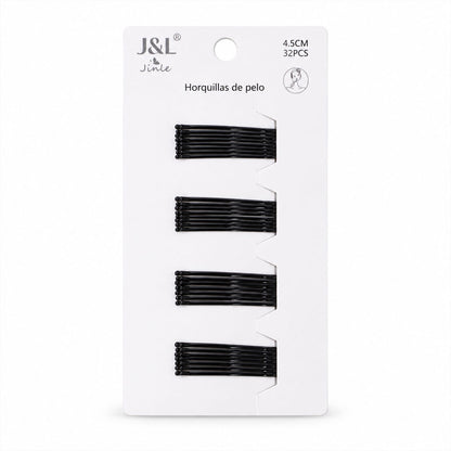 Metal Bobby Hair Pins with Rounded Tips for Buns and Daily Hairdos (32 Pc Set)