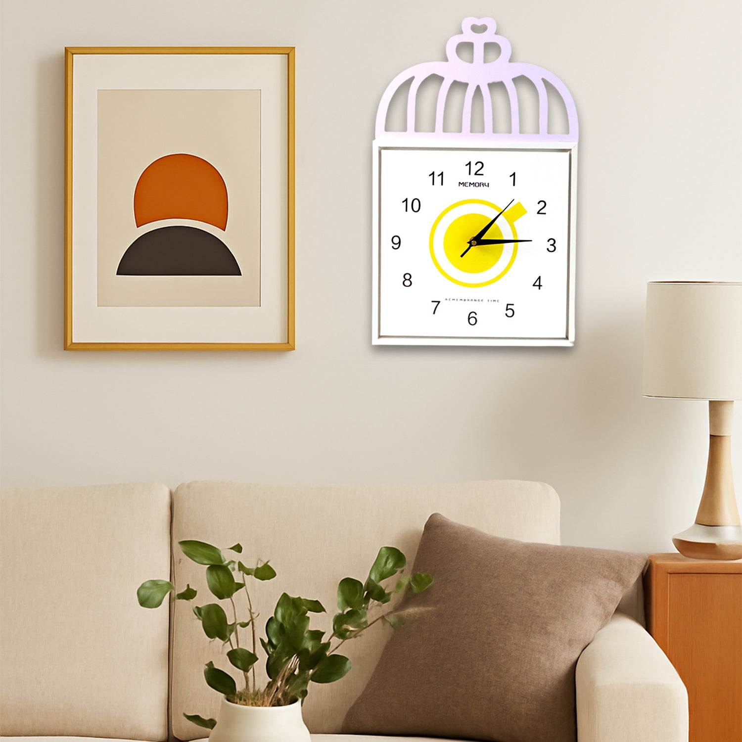 Decorative Square Wall Clock Battery Operated – 1 Pc