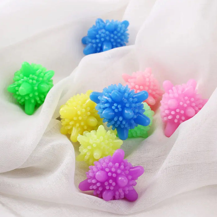 8737 Soft Star Washing Machine, Laundry Dryer Balls Laundry Ball for Household Cleaning Washing Machine Clothes Softener (10 Pcs / Multi Color)
