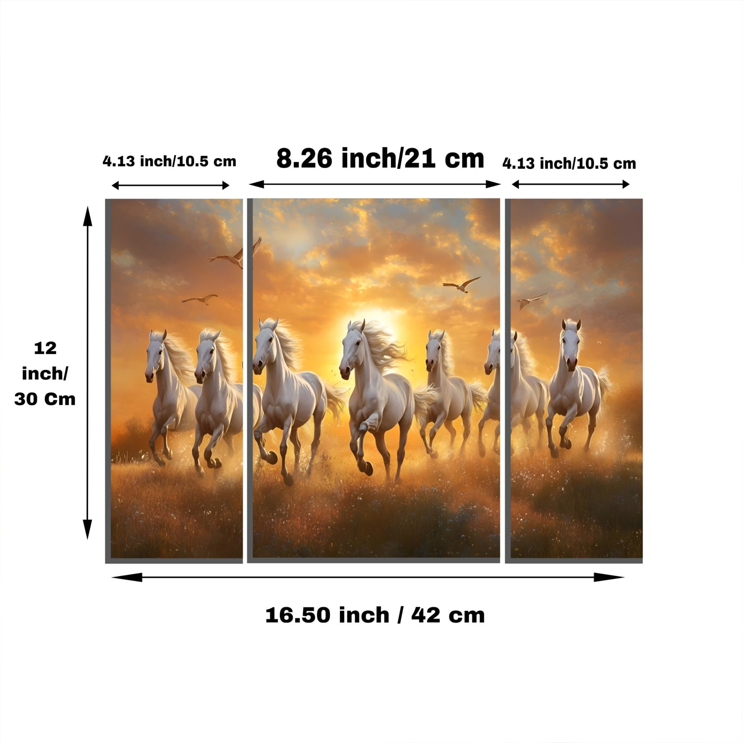 Horses sunset modern home decor