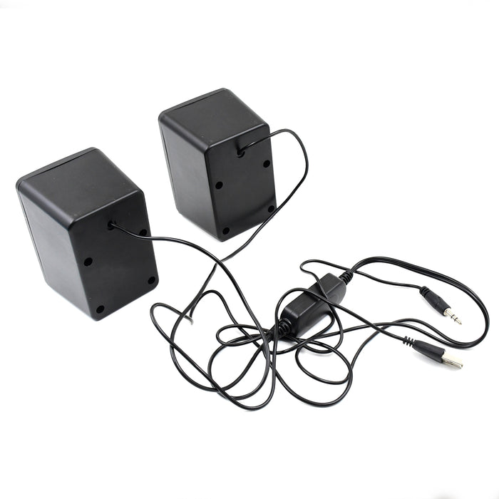 RGB Desktop Speakers, Plug, and Play USB Powered Speaker (2 Pc Set)