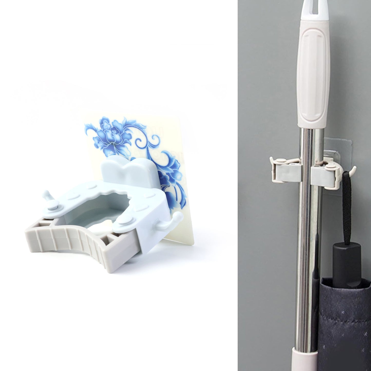 Wall Mounted Mop and Broom Holder Clip (1 Pc)