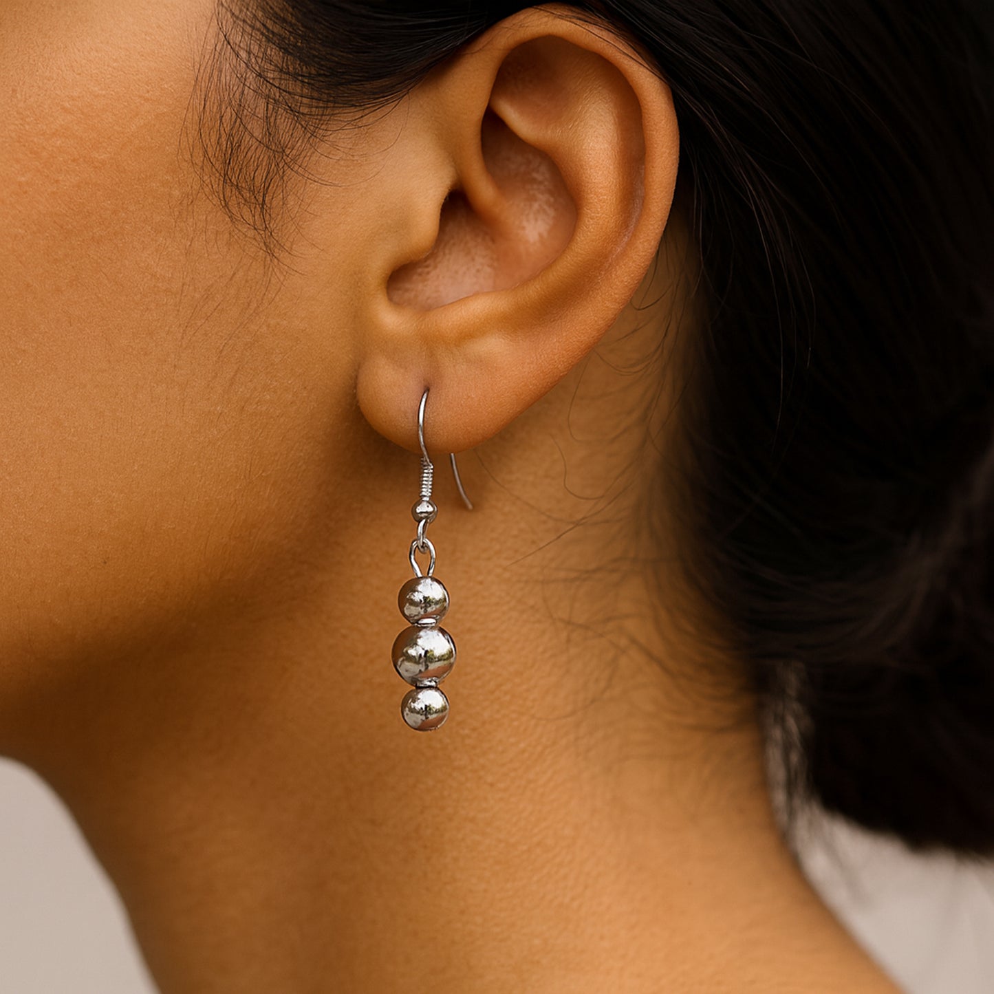 Oxidised Silver Traditional Beaded Necklace Set