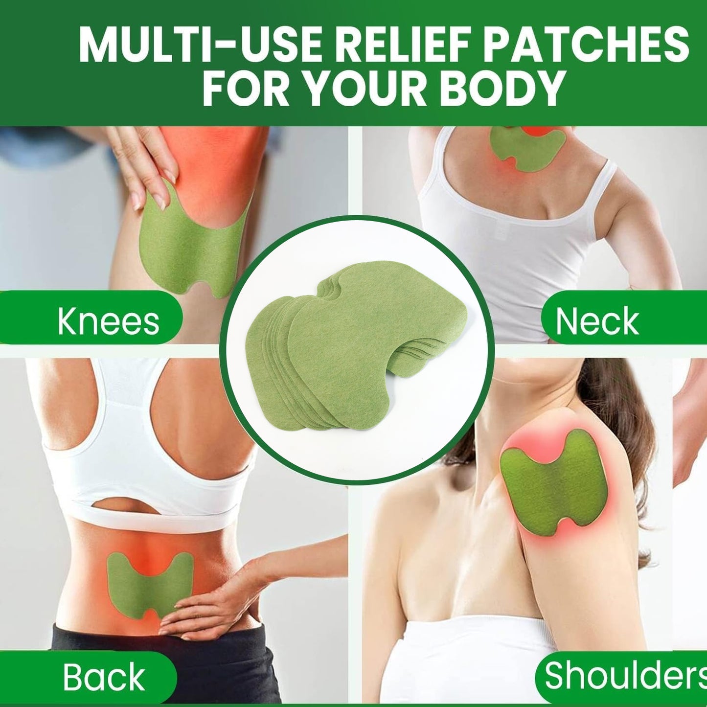 Knee Relief Patch Set – Herbal-Infused Adhesive Patches (10 Pc Set)