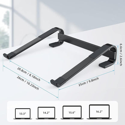 Fixed Metal Laptop Stand for Desk (25 × 26 cm)