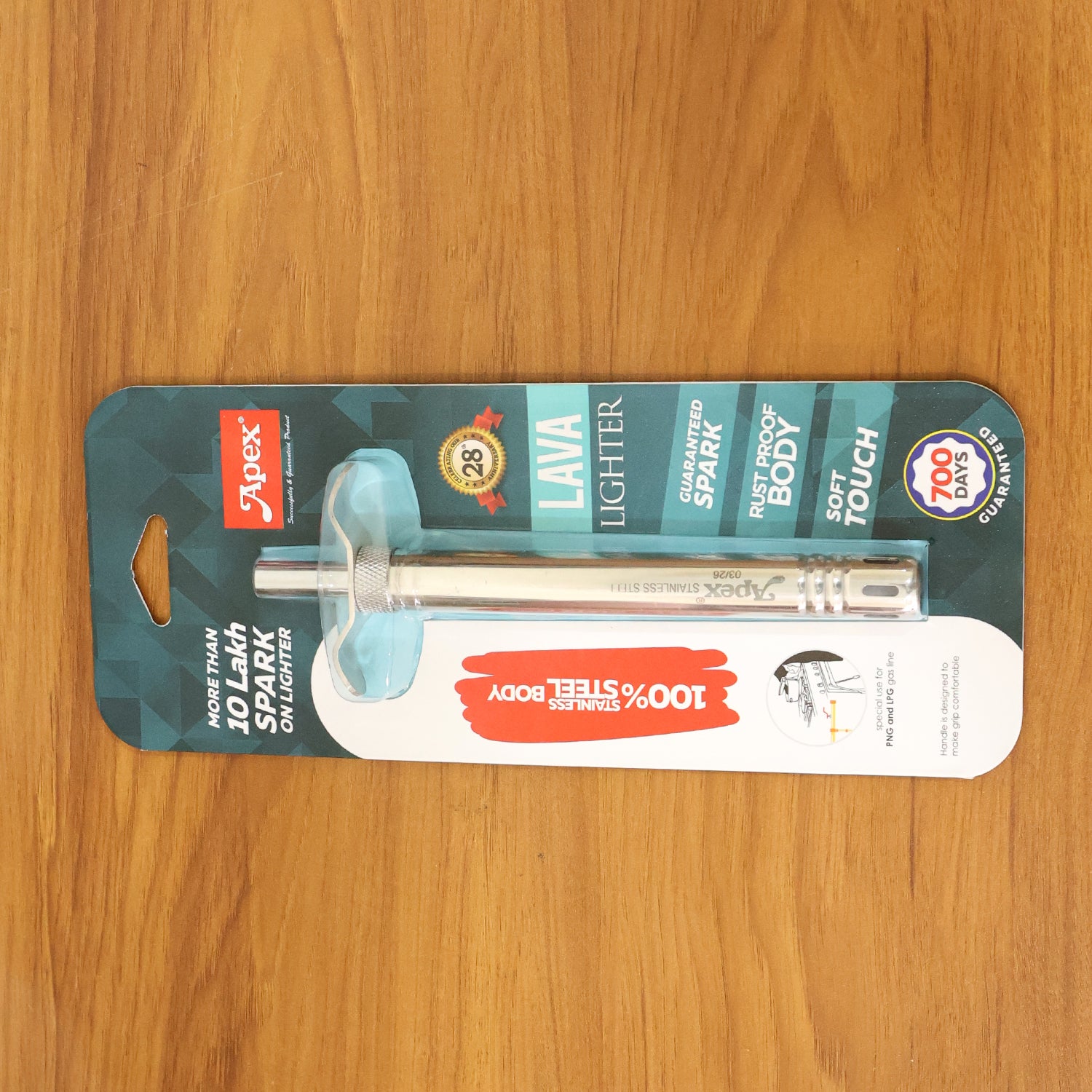 Manual Stainless-Steel Gas Stove Spark Lighter (1 Pc)