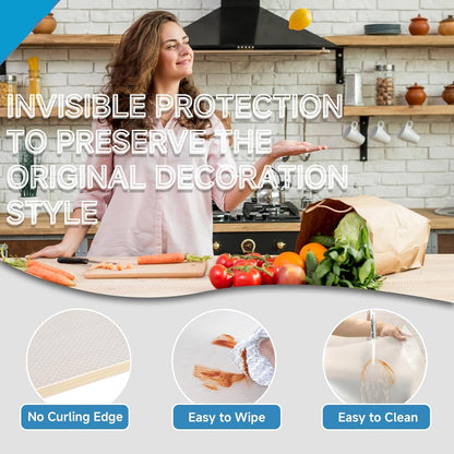 Transparent Plastic Fridge Mat 45 × 29 cm (1 Pc)