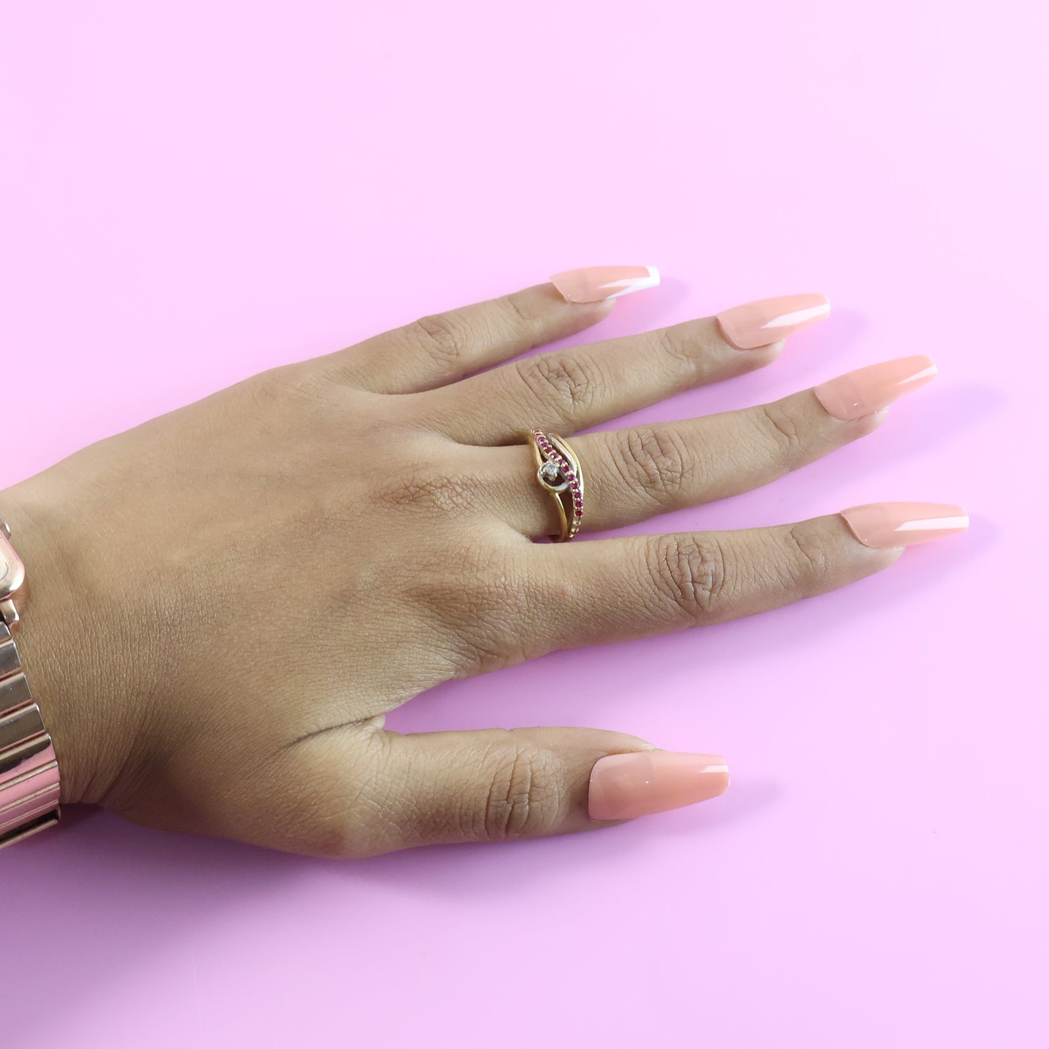 Elegant Nude Glossy Artificial Nail Tips fake nails (24 Pc Set)