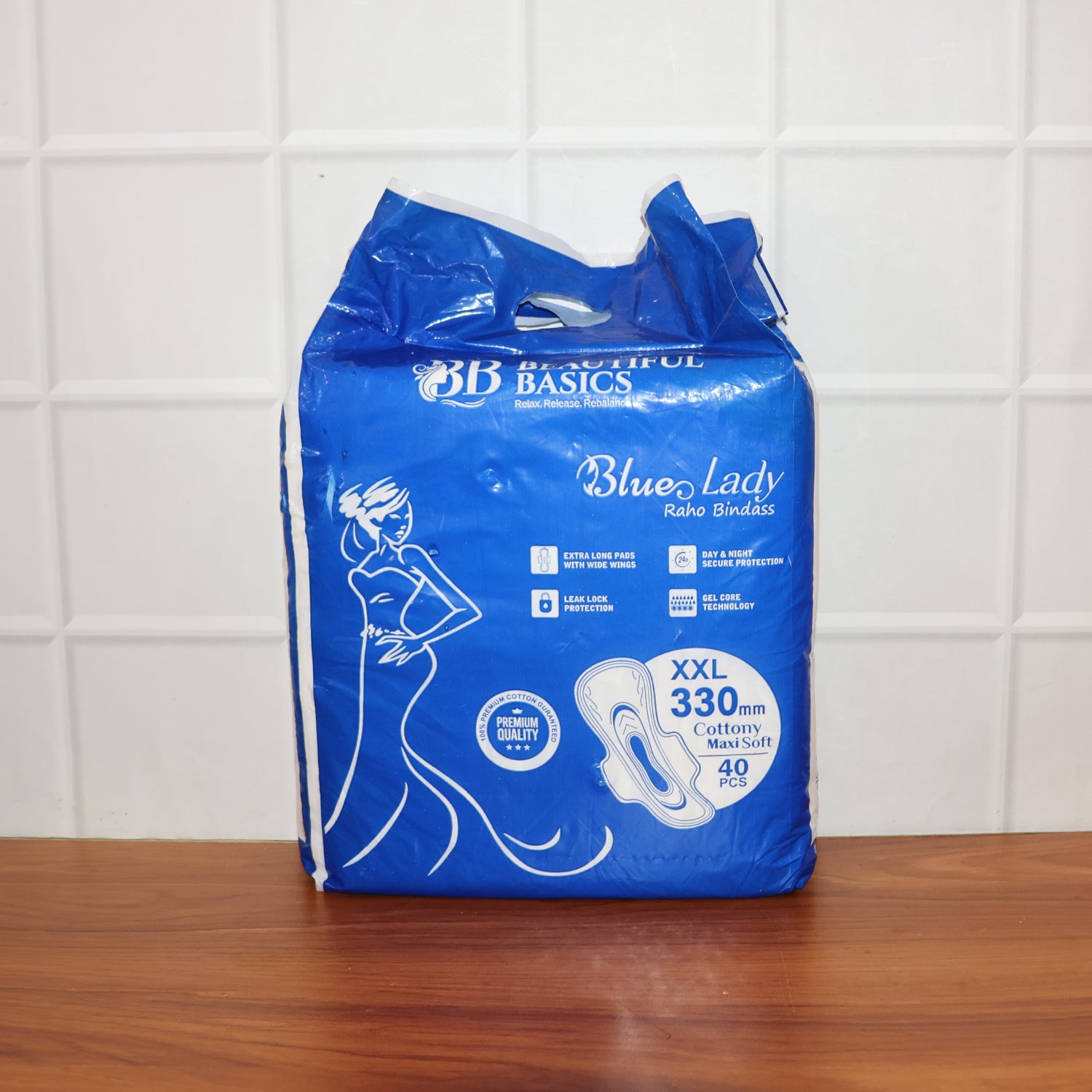 beautiful basics blue lady long pads