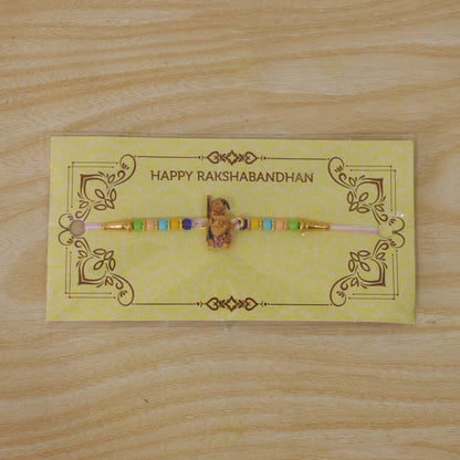 Hanuman Ji Beads Thread Rakhi – Traditional Protector for Brother