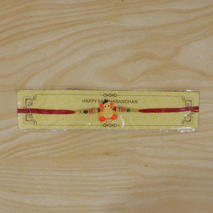 Lord Ganesha Beads Rakhi – Stylish Traditional Thread for Bhai
