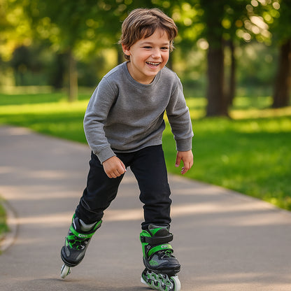 Professional Adjustable Inline Skates for Kids and Adults (Large / 1 Pair)