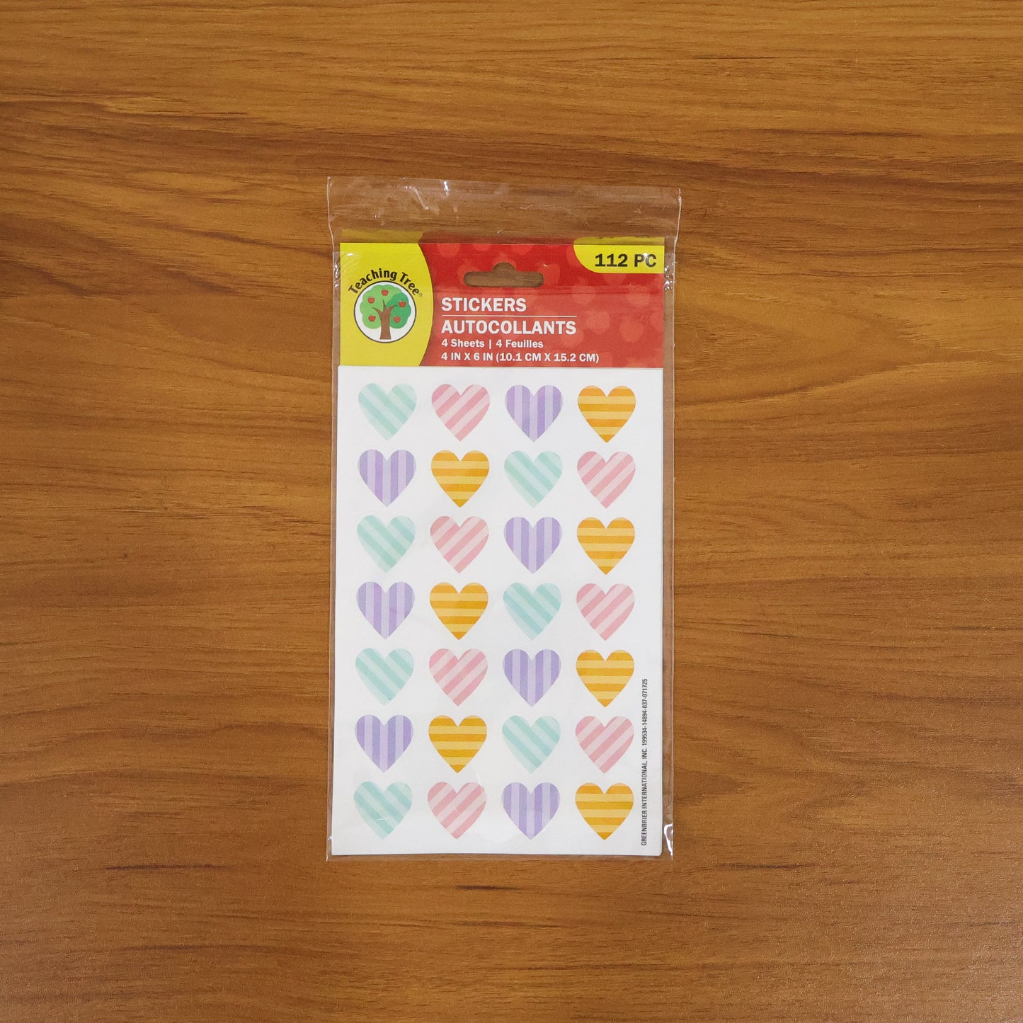 Vibrant multicolor heart shape stickers