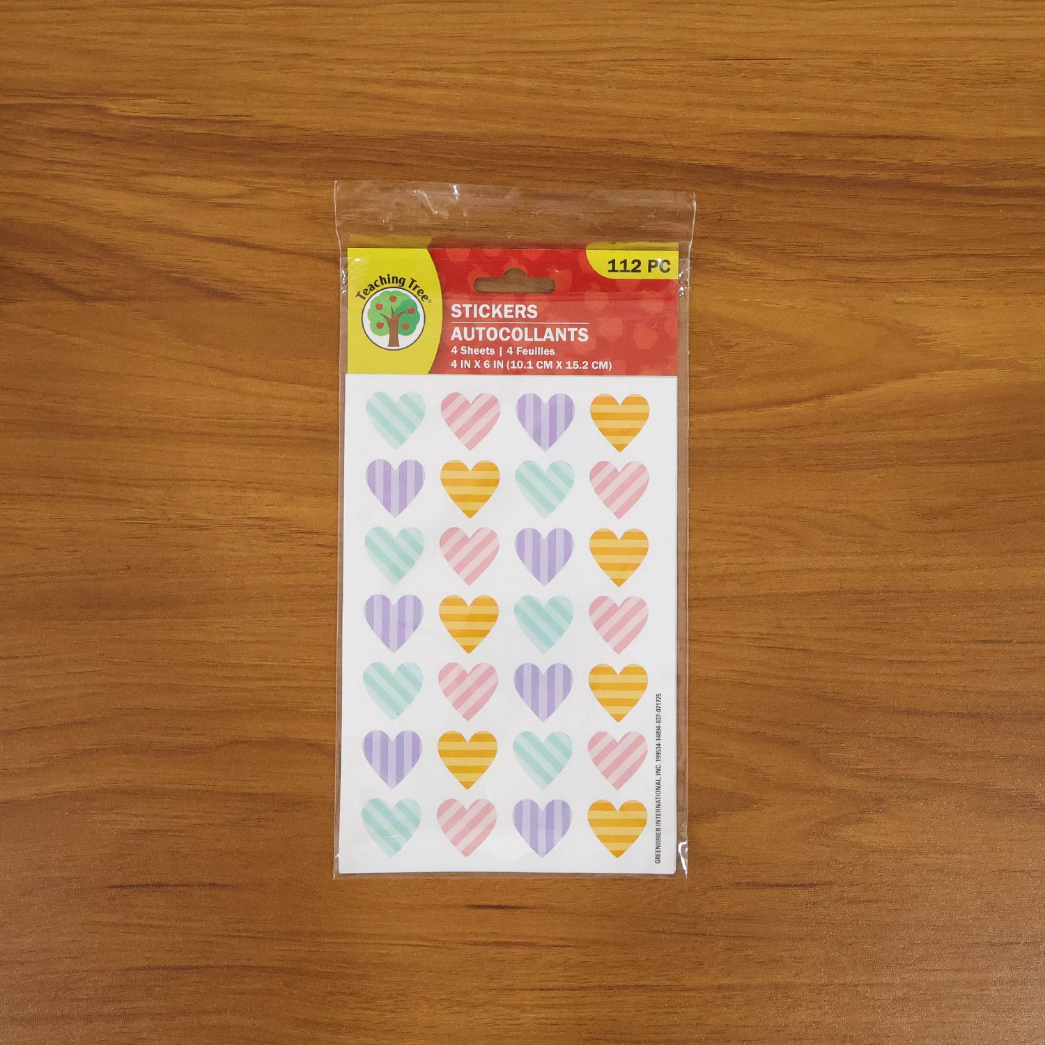 Vibrant multicolor heart shape stickers