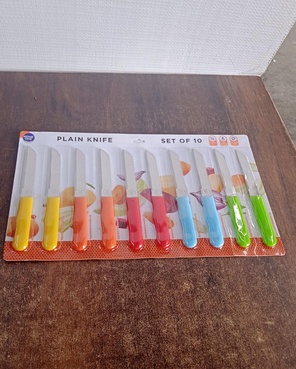 Premium Quality Stainless Steel Handle Plain Knife (10 Pc / 1 Set)