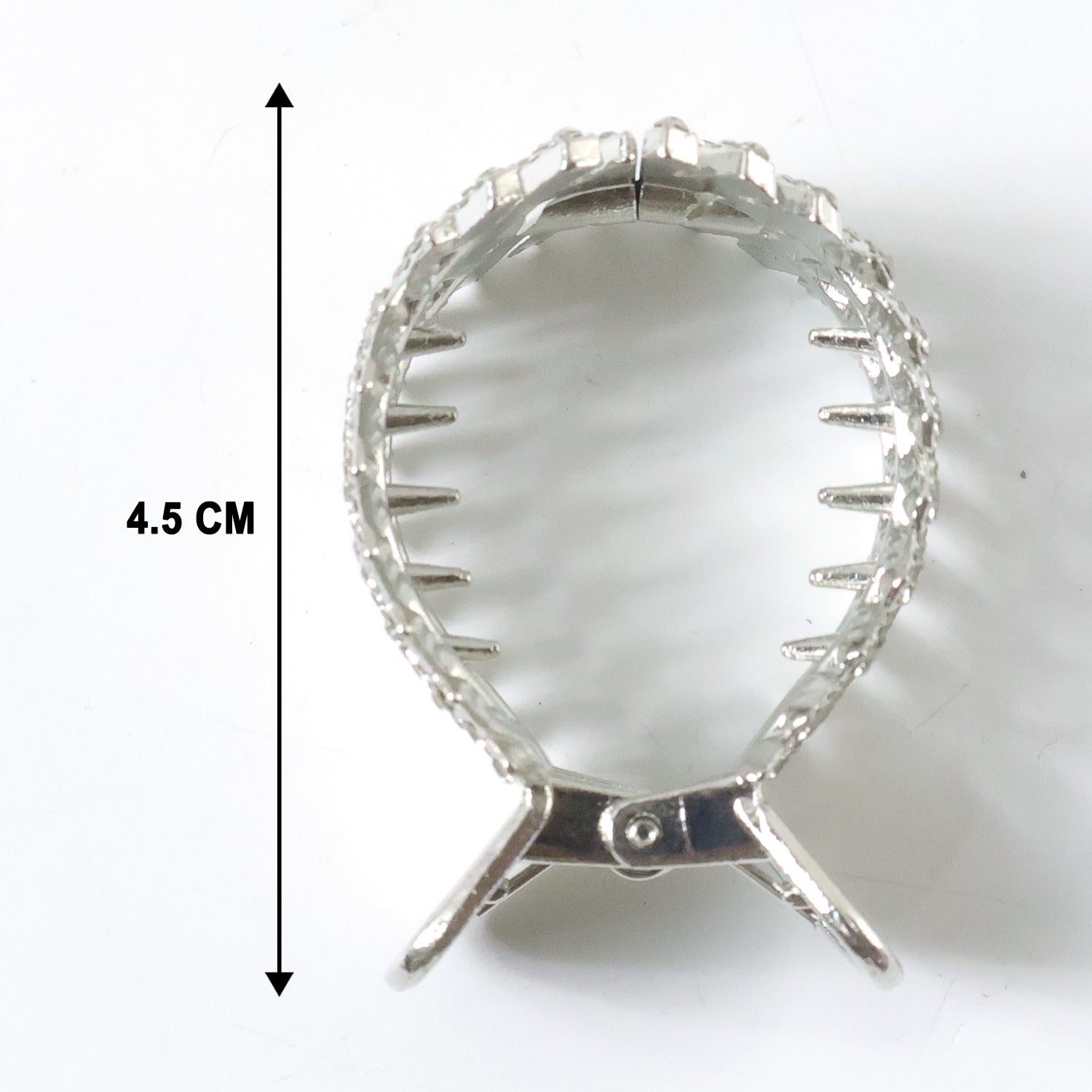 Elegant Crystal Studded Metal Hair Claw Clip (1 Pc)