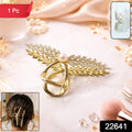 Pearl Leaf Hair Claw Clip – Elegant Design with Strong Grip