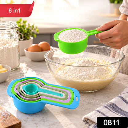 Plastic measuring spoons for kitchen pack.