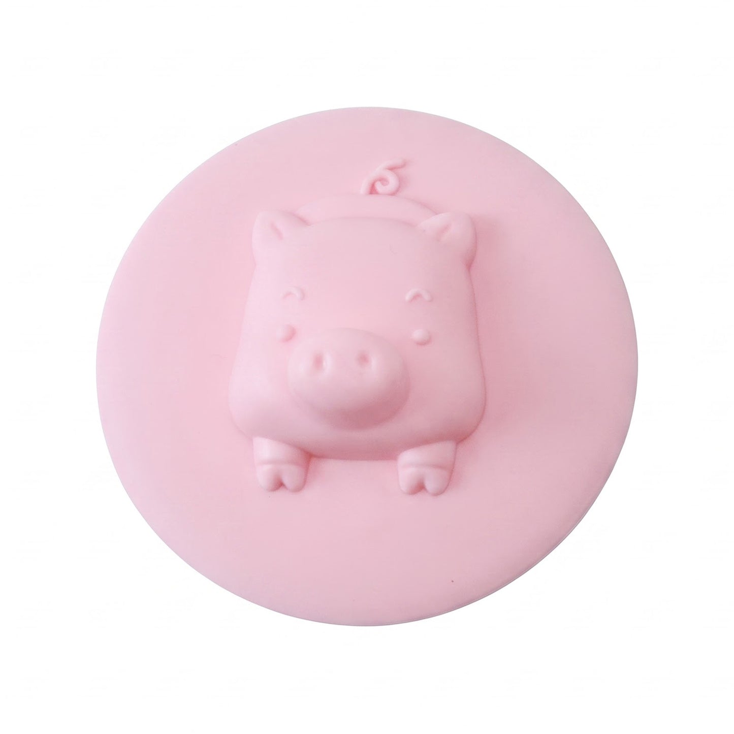 Silicone drain cover on white background