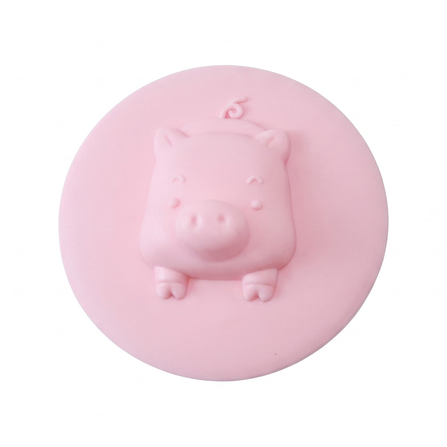 Silicone drain cover on white background