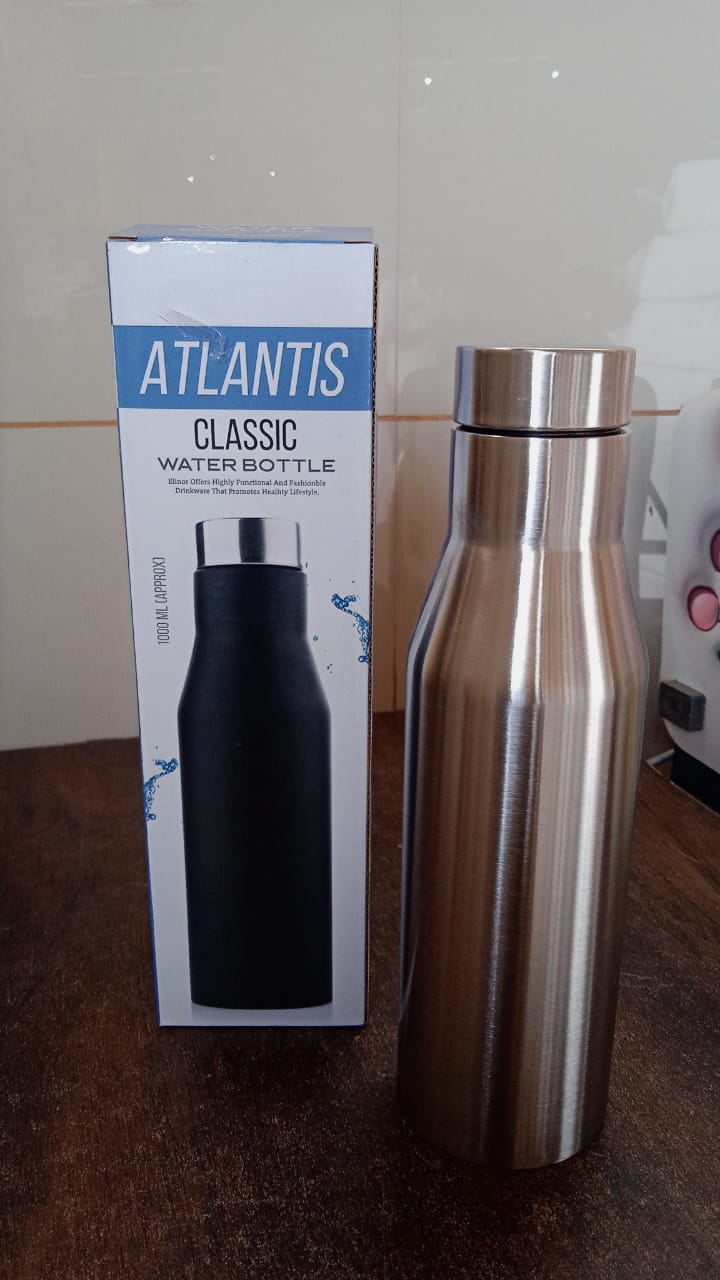 Stainless Steel Double Wall Vacuum-Insulated Drink Water Bottle (1000 ML Approx)