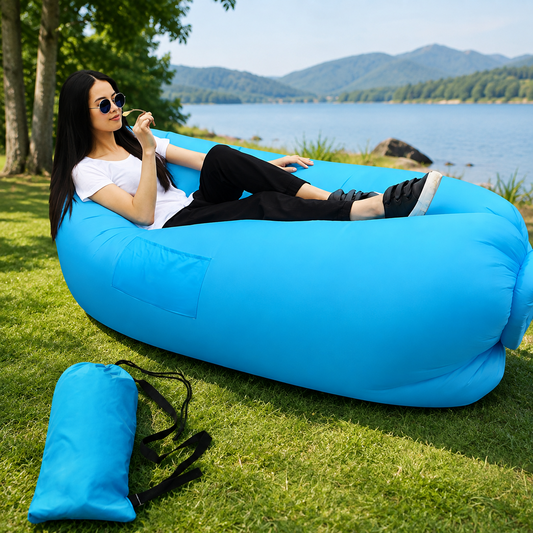 Inflatable Camping Lounger – Neck Support & Portable | Trekola