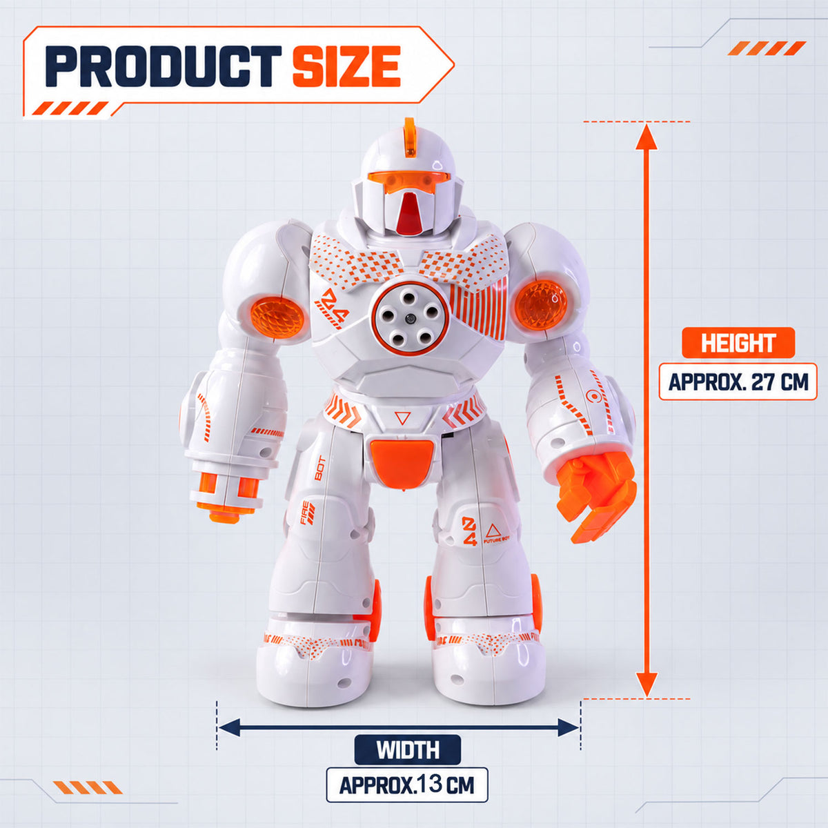 Musical Dancing Robot Toy for Kids, Rotating Robot with Lights and Sound (1 Pc)