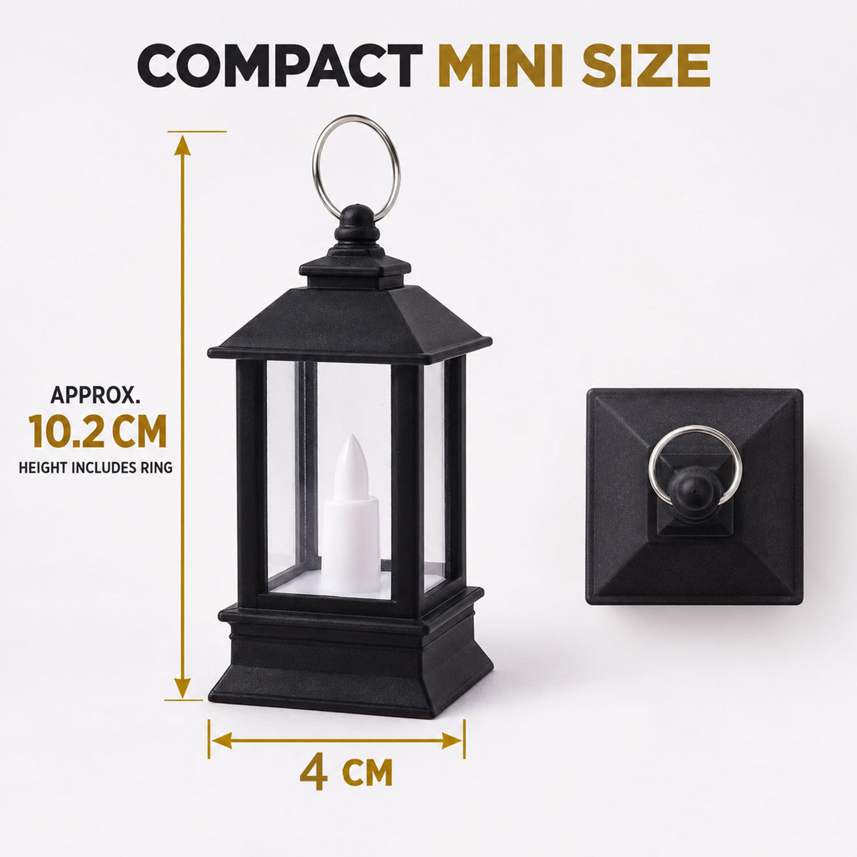 Decorative Flameless LED Mini Lantern Candles for Festive Home Decor (8 Pc Set)