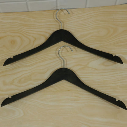 Black Clothes Hangers with Swivel Hook for Shirts and Blazers (2 Pc)