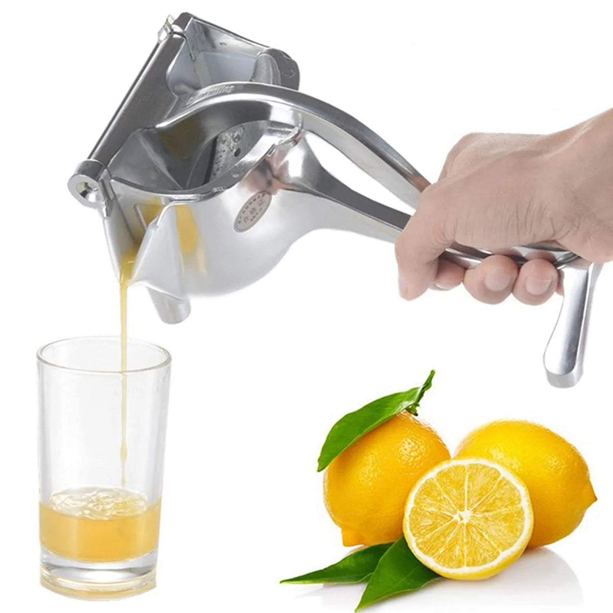 Manual Juicer, Single Press Lemon Juice Squeezer, Heavy Duty Aluminum Alloy  Citrus Lemon Juicer Hand Press With Seed Filter, Hand Held Lemon Lime
