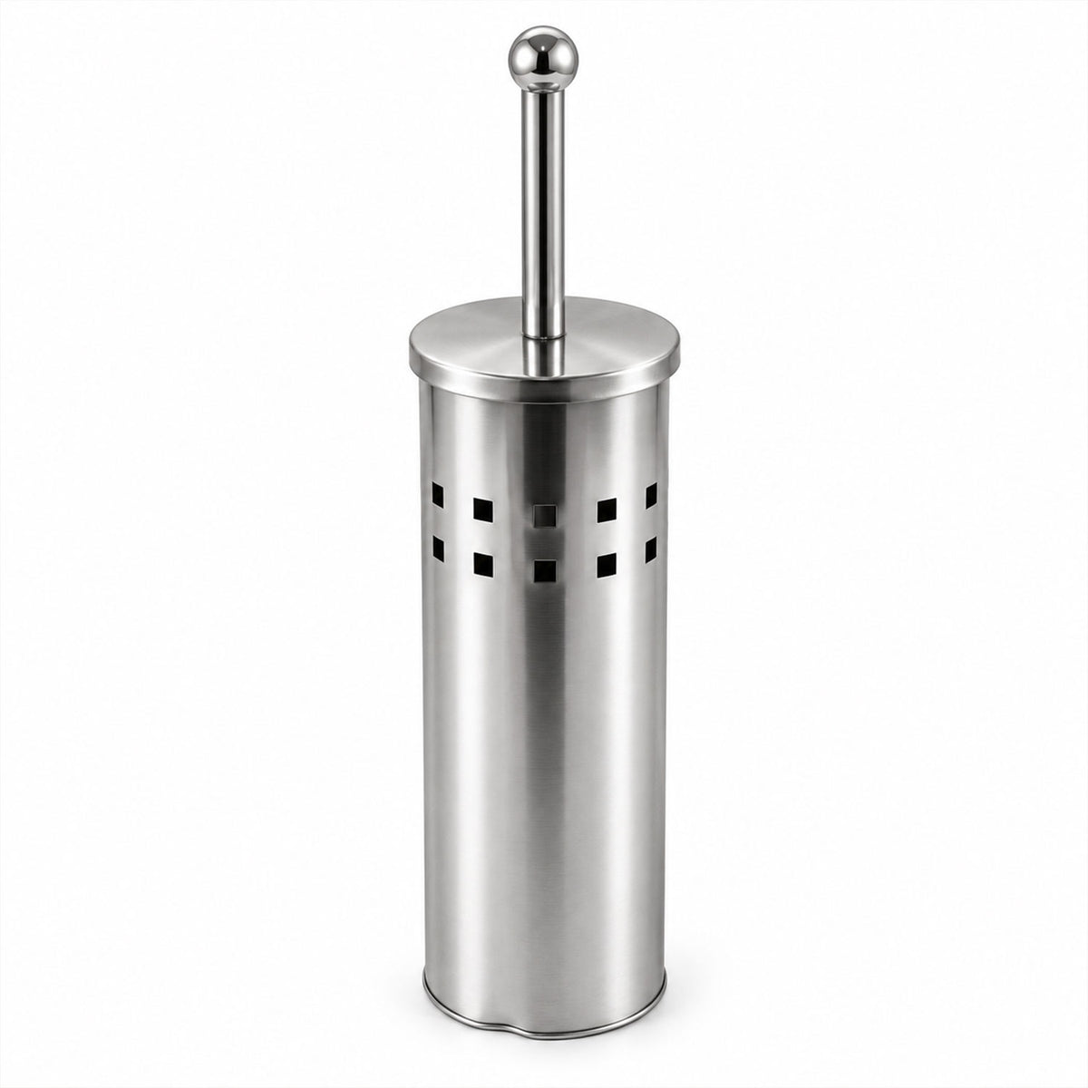 Stainless Steel Toilet Brush with Holder, Toilet Cleaning Brush Stand (1 Set)