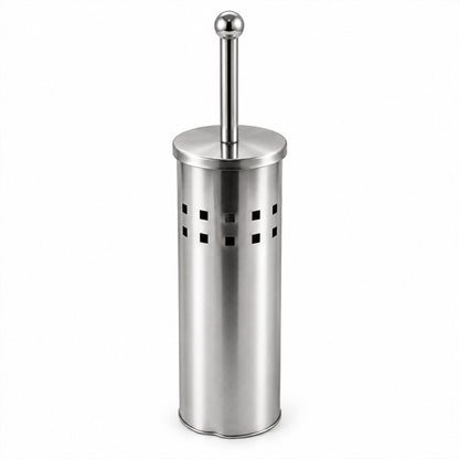 Stainless Steel Toilet Brush with Holder, Toilet Cleaning Brush Stand (1 Set)