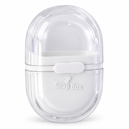 Plastic Travel Soap Case with Slide Lock and Removable Tray for Toiletries (1 Pc)