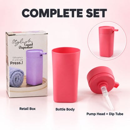 Liquid Soap Dispenser Bottle with Press Pump, Refillable Hand Wash Bottle (1 Pc)