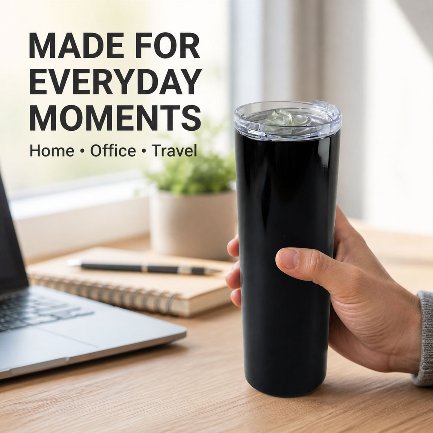 Stainless Steel Travel Mug – 600ml Lightweight & Durable