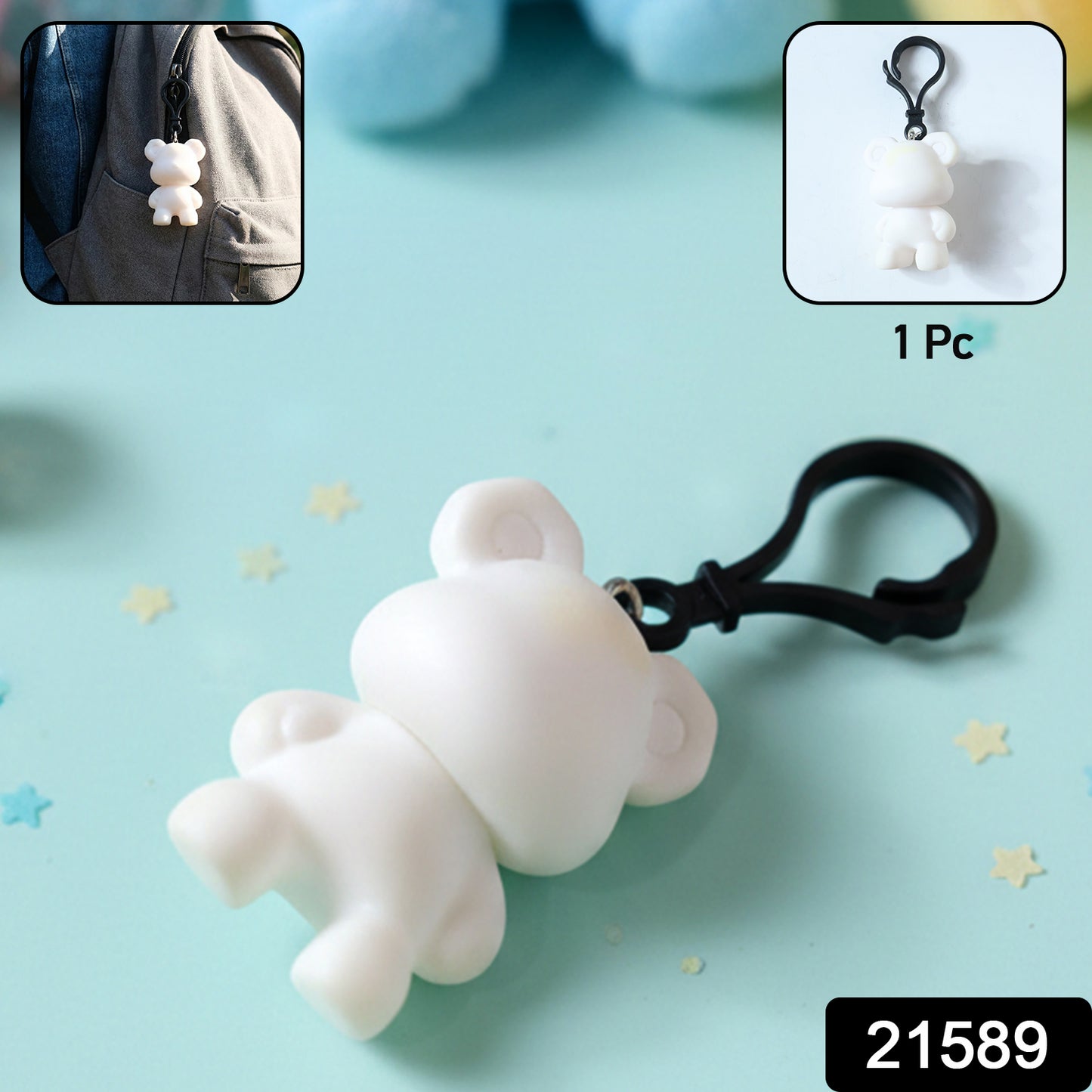 Cute Bear Figure Keychain (1 Pc)