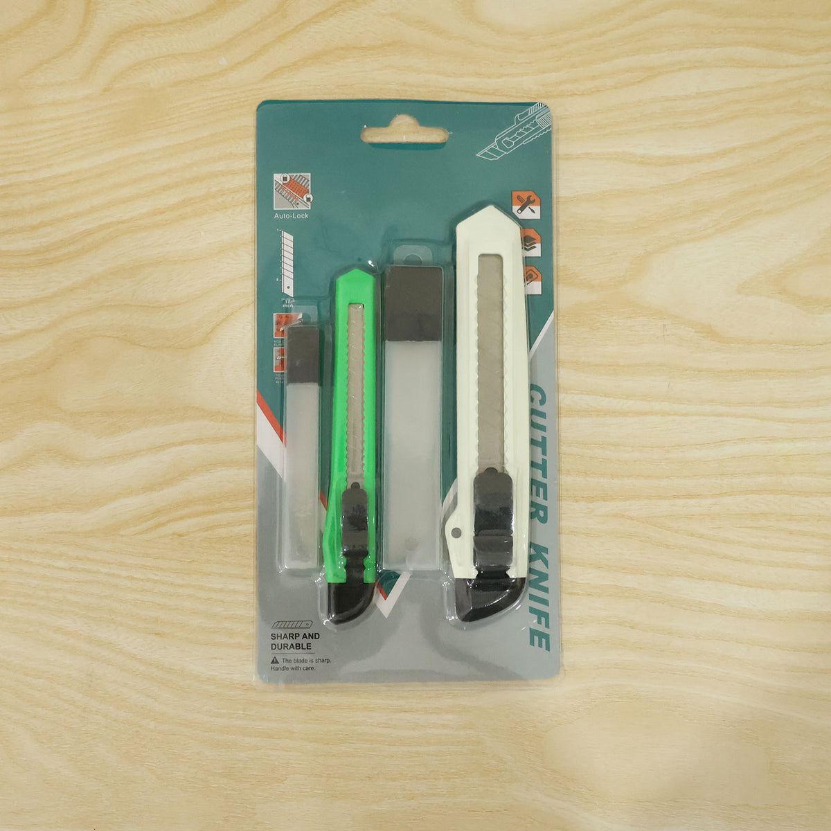 Office Paper Cutter Knife Set with Extra Blades for Parcel Opening (1 Set)