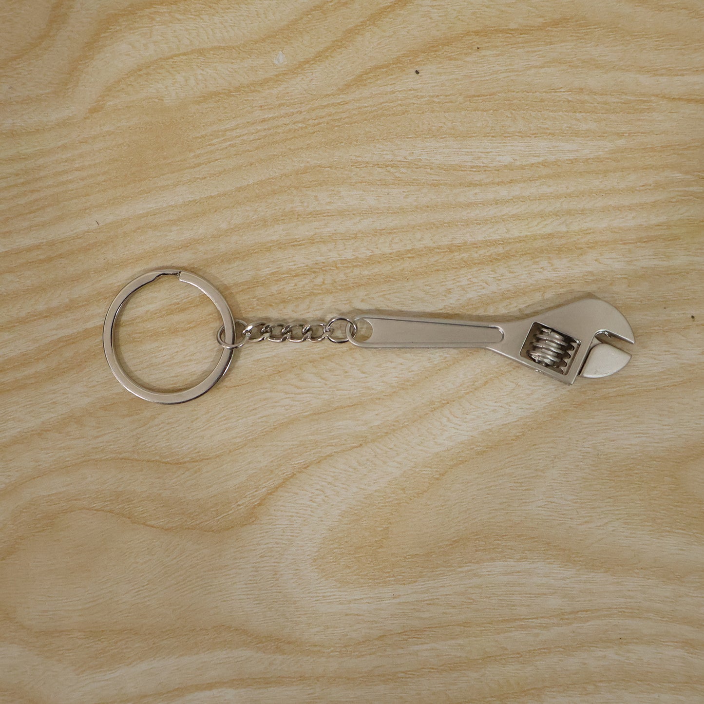 Mini Adjustable Wrench Keychain Metal Spanner Key Ring for Bag (1 Pc)