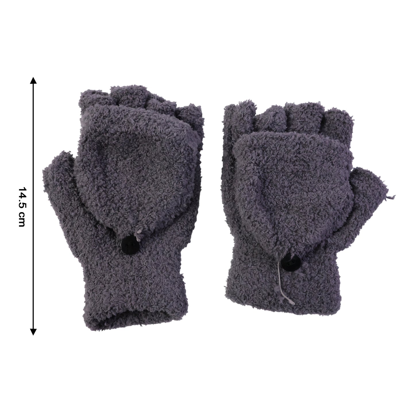 Winter fingerless gloves in use