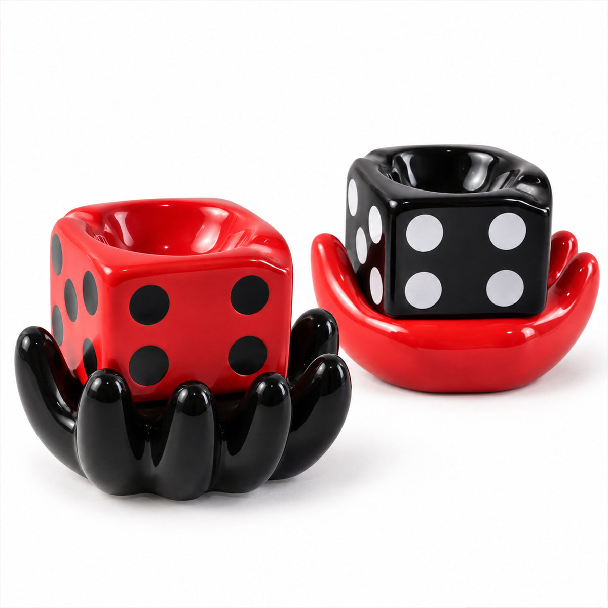 Ceramic Ashtray – Colourful Retro Smoking Accessory (1 Pc, Mix Color)