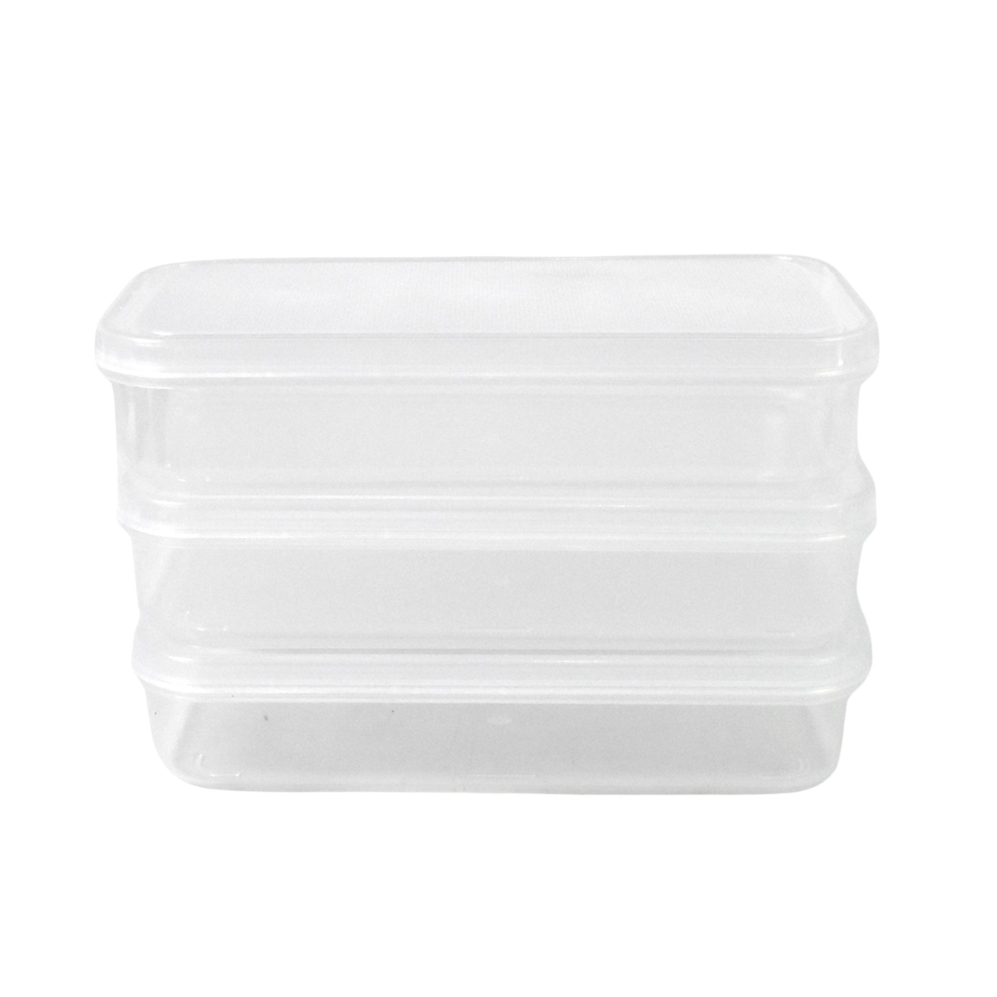 Plastic Square Lunch Box, Kitchen Containers Set (3 Pcs Set)